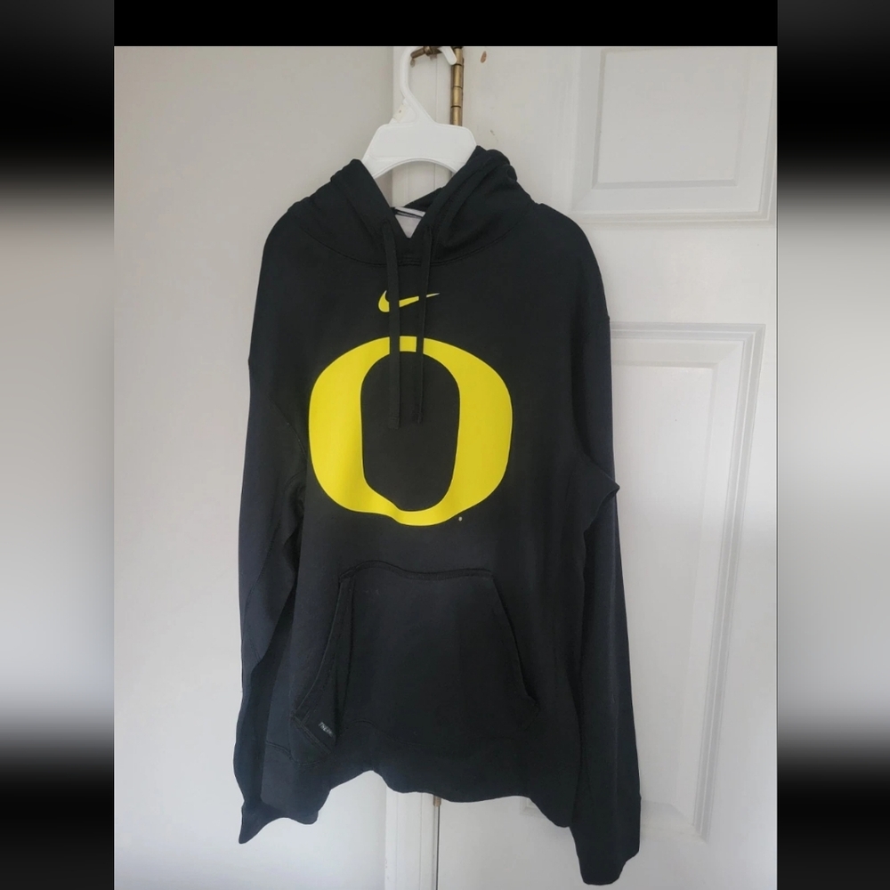 Oregon Ducks Black Nike Hoodie Men's Small Therma-Fit Pullover